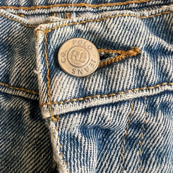 Vintage Polo Jeans Co. 90s Ralph Lauren Denim 32x32 USA Flag Embroidered - Picture 5 of 14